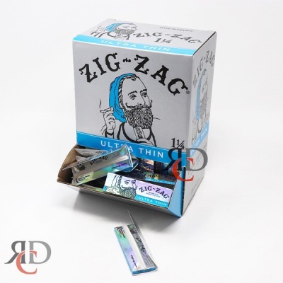ZIG ZAG 1 1/4 ROLLING PAPERS ULTRA THIN 48 BOOKLETS PROMO DISPLAY